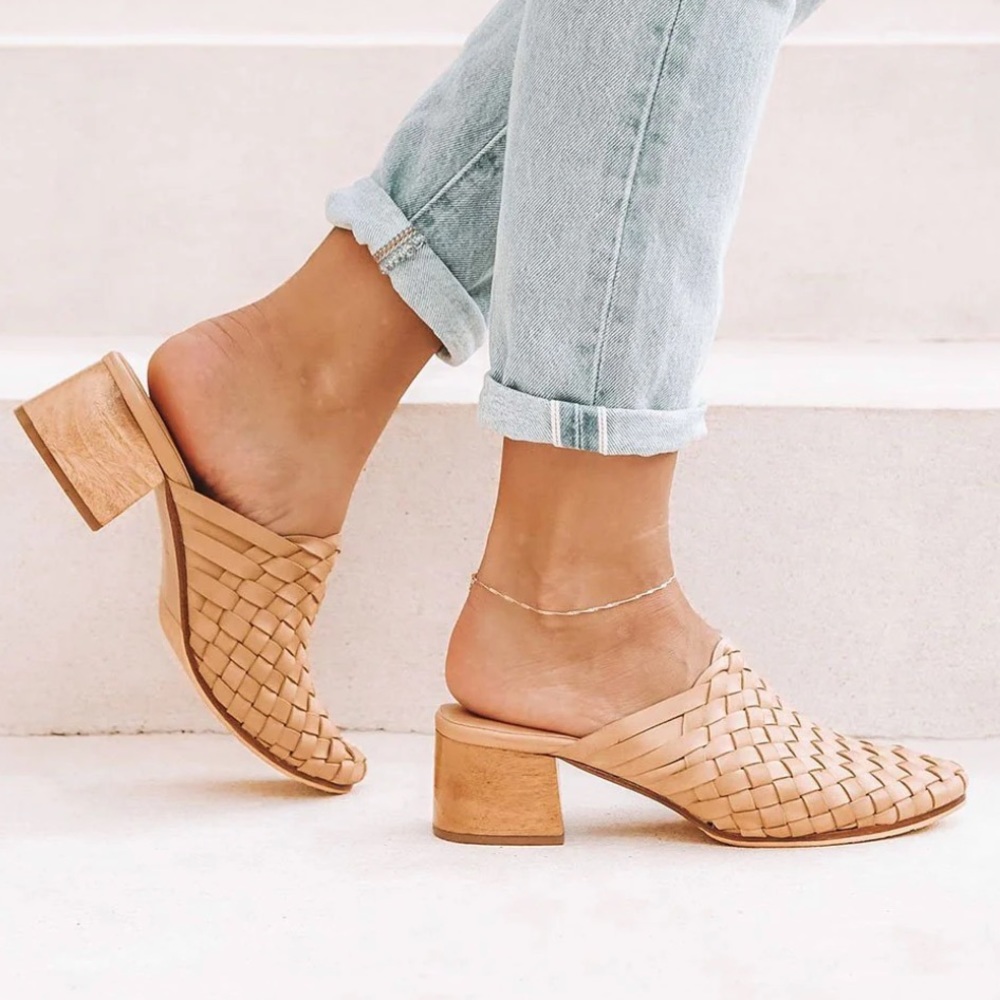 Liberte Bondi Woven Mule - Cream Size 8